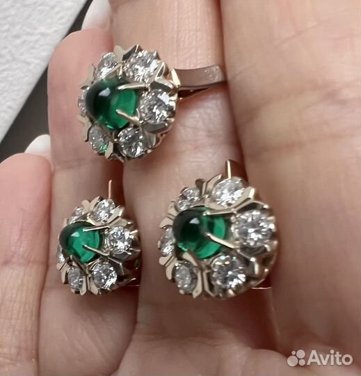 Серьги и кольцо с бриллиантами 2.34 карата. Баку