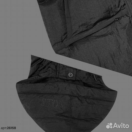 Зимняя куртка stone island с капюшоном объëмная 44(XS/S)