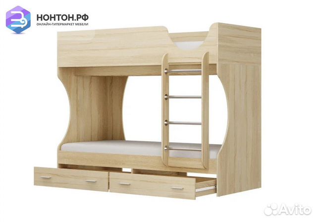 Двухъярусная кровать Адель-Д2 дуб сонома