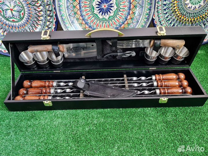 Шампура в чемодане / Подарочный набор Элитный