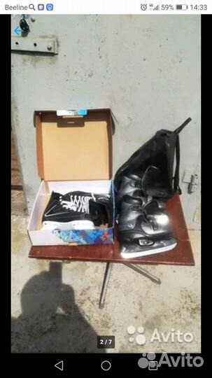 Коньки хоккейные 2пары/шайба СССР 1979г