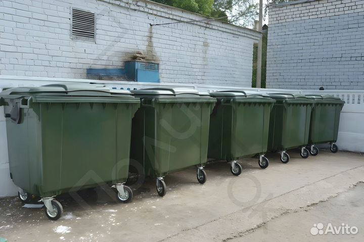 Мусорный бак пластиковый 1100л R1577