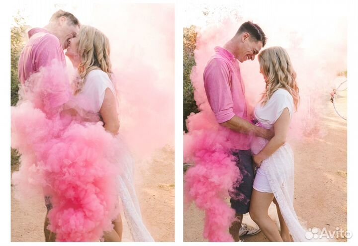 Гендер пати цветной дым