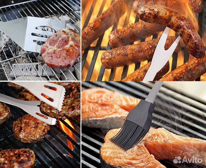 Набор для барбекю, шашлыка. Подарочный набор 5 поз
