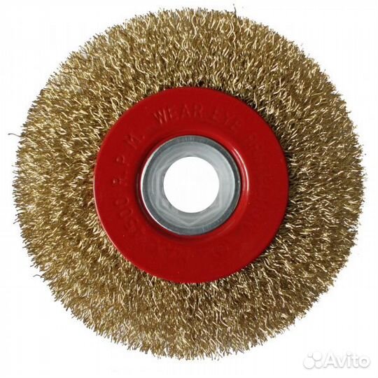Щетка для ушм, плоская,125 мм,22,2 мм,латун.витая