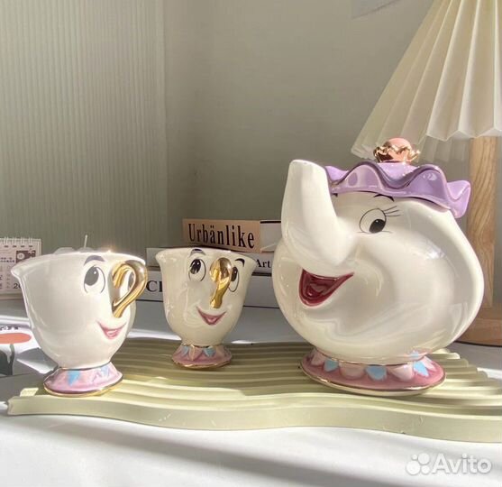 Сервиз чайный из мультфильма Красавица и чудовище