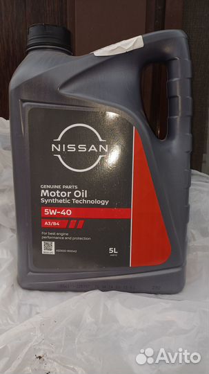 Моторное масло nissan 5W-40