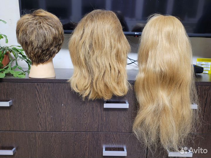 Болванка (голова манекен) натуральные волосы