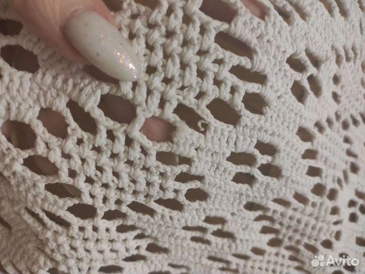 Ажурная вязаная дорожка