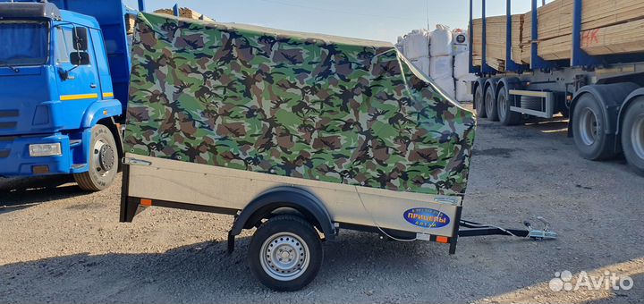 Прицеп Б-2.5 алтай 2.5х1.3м тент высокий скос