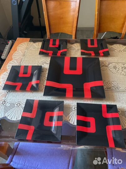 Набор тарелок квадратных