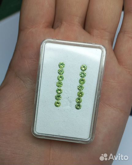 Демантоид гранат 2,64 карат 14 шт