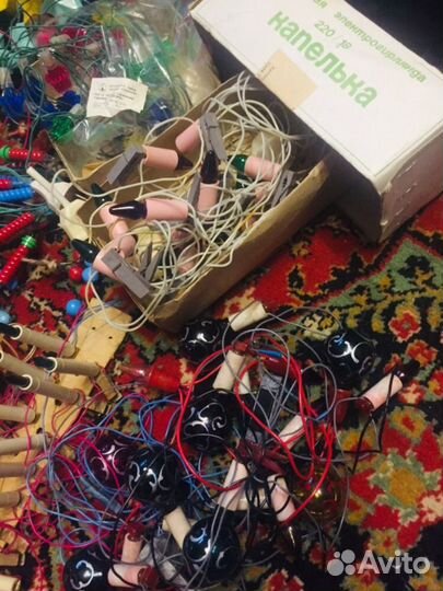 Ёлочные гирлянды,Светильник камелёк СССР