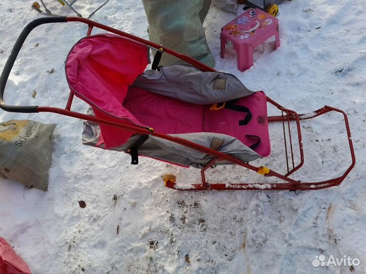 Детские санки коляска бу