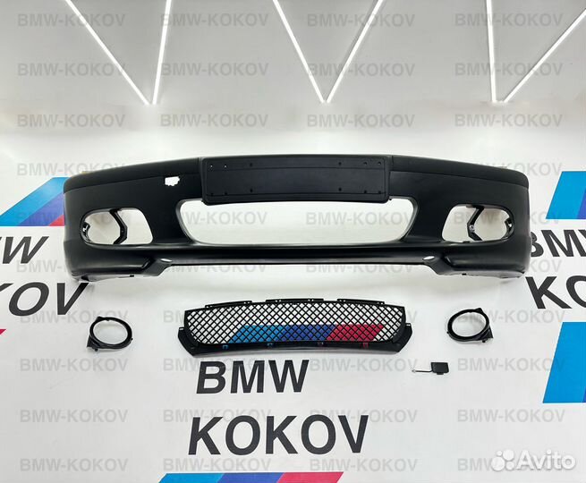 Передний бампер М пакет М тех BMW E46