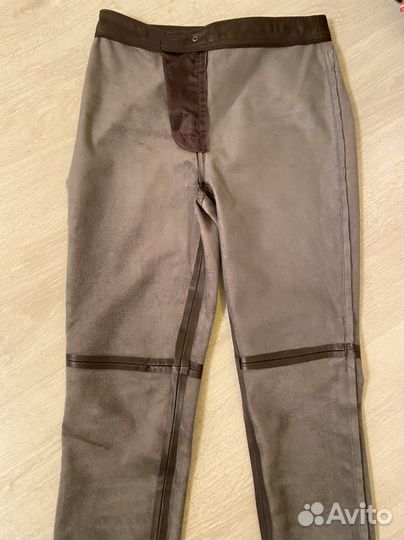 Кожаные брюки mango xs
