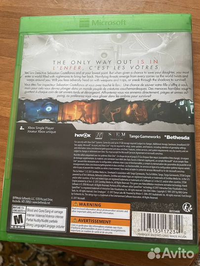 Диск The evil within 2 xbox one