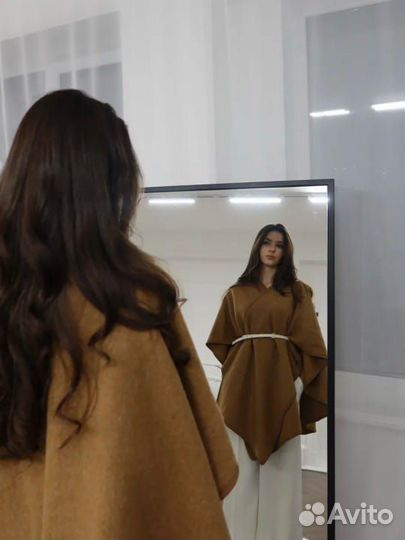 Пальто пончо новое теплое