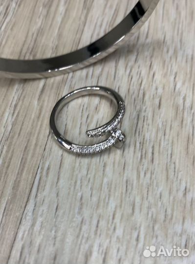 Комплект браслет и кольцо гвоздь Cartier