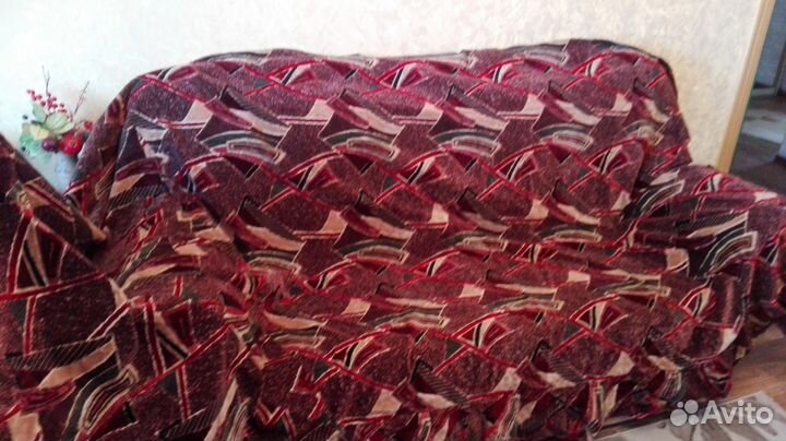 Покрывало на угловой диван и кресло