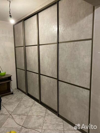 Дверь. Сдвижная перегородка. Лофт Бетон