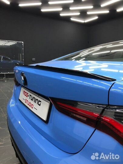 Спойлер стиль M4 CS черный глянец BMW 4 серия G22