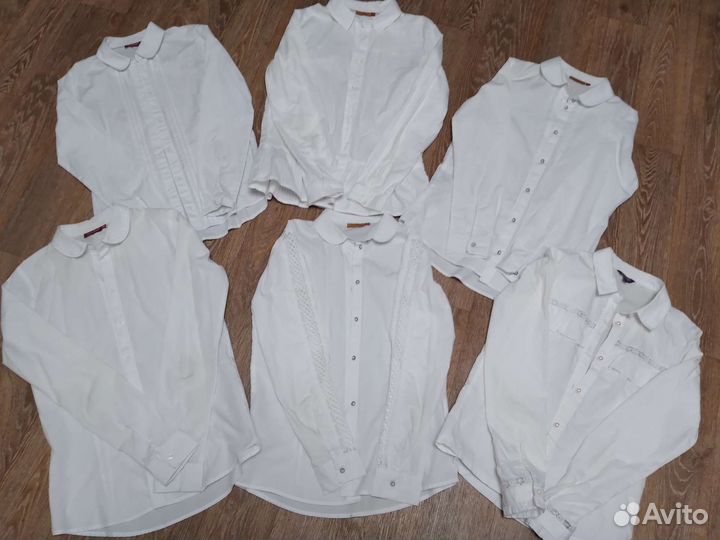 Блузки белые для школы, 10-12 лет