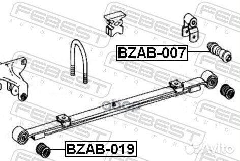 Сайлентблок задней рессоры bzab-019 Febest