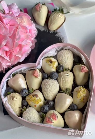 Клубника в шоколаде сердце