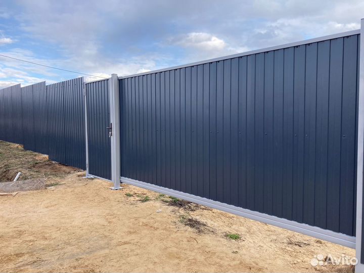 Забор из профлиста под ключ