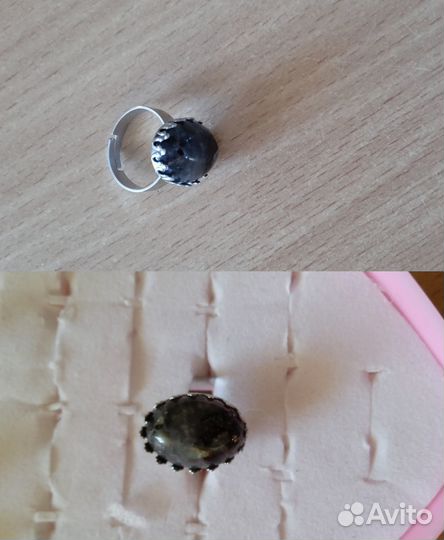 Кольцо с натуральным камнем