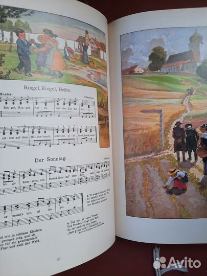 Книги на немецком языке, сборник нот, песен
