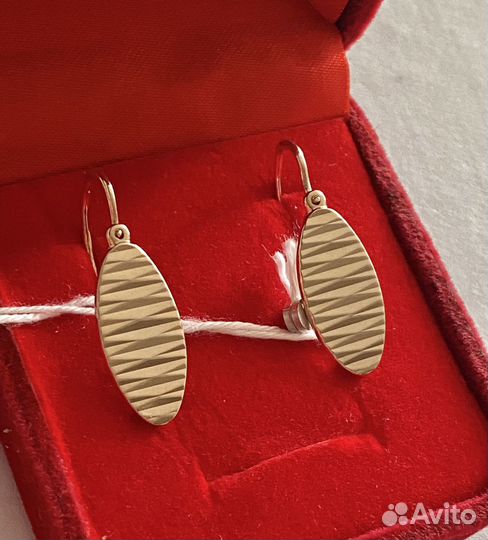 Золотые серьги 583 пробы СССР 
