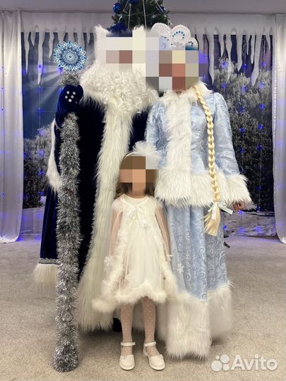 Платье снежинка для девочки 98-104