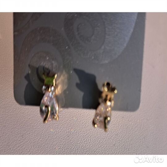 170 Серьги пусеты Котята бижутерия Lady