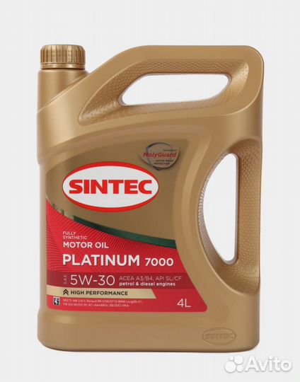 Масло моторное sintec platinum 7000 SAE 5W-30 5л