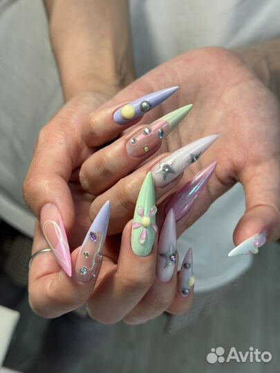Маникюр/наращивание ногтей/крейзи дизайн