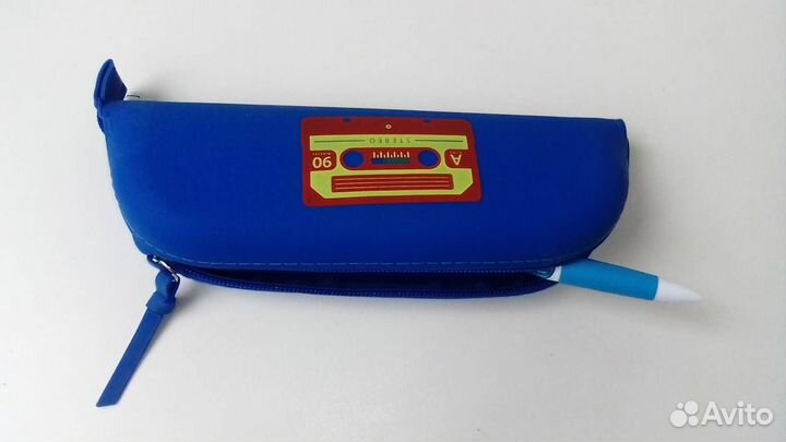 Силиконовый пенал с принтом Кассета