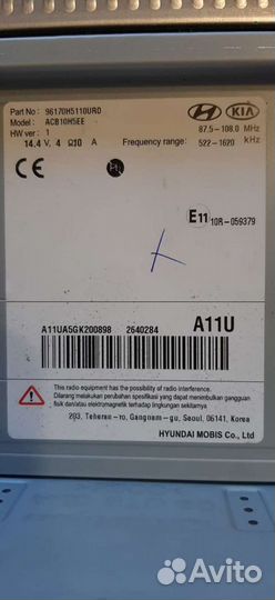 Штатная магнитола для Hyundai Solaris acb10h5ee