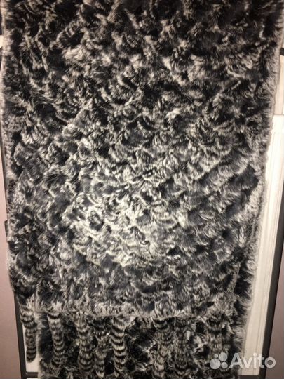 Женский шарф из меха кролика