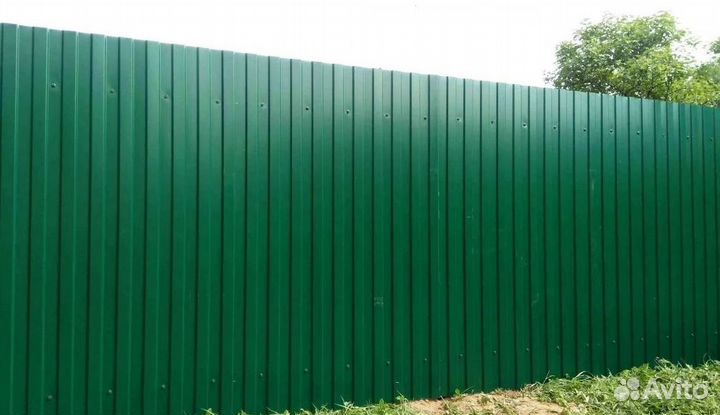 Забор из профнастила цена за метр под ключ