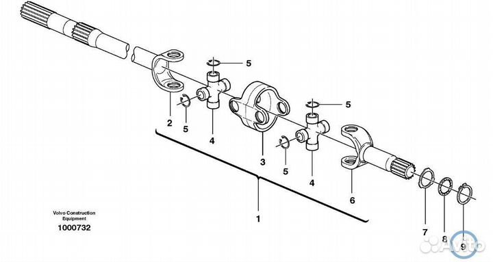 8586000 Стопорное кольцо полуоси экскаватор