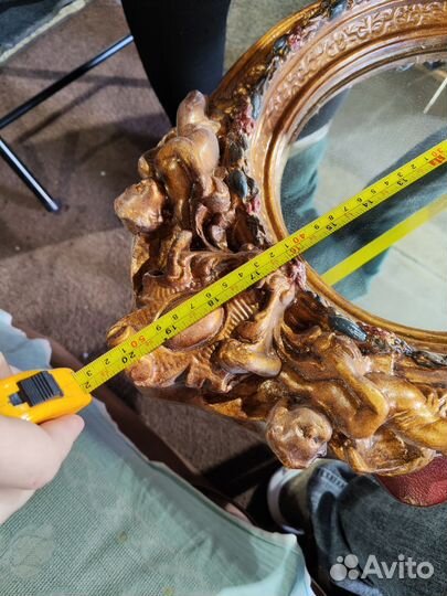 Зеркало настенное СССР из гипса