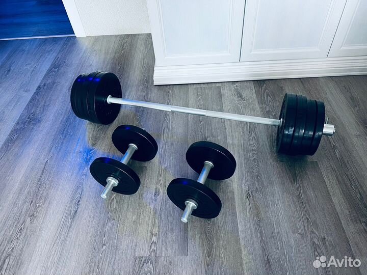 Штанга разборная 70 кг + гантели 20 кг