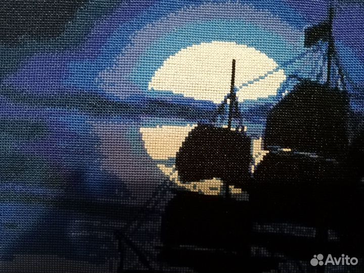 Вышитая картина Каравелла Золотое руно