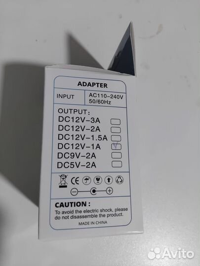 Блок питания 12v 1а