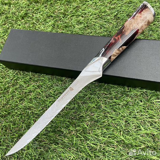 Нож обвалочный из стали VG-10,дерево акрил