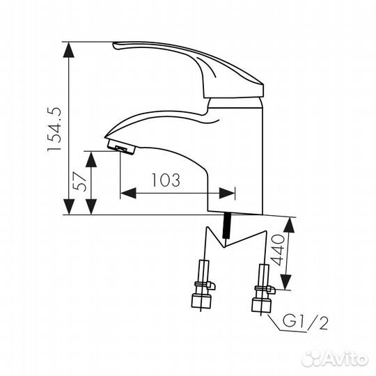 Смеситель Kaiser 16011 однорычажный для раковины