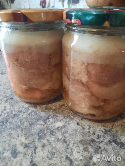 Домашняя тушенка из свинины и говядины