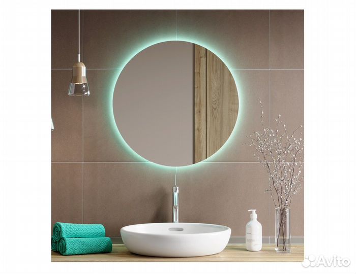 Парящее зеркало с LED подсветкой